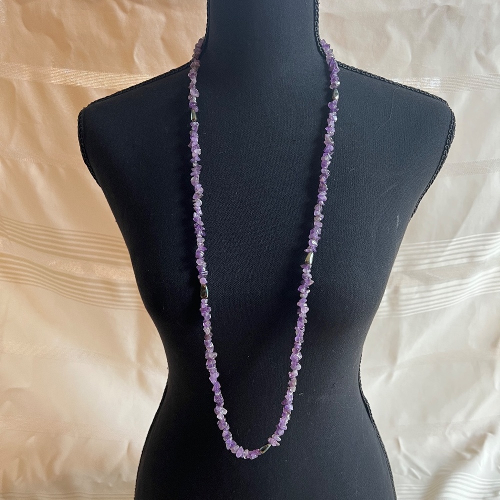 Polished Amethyst Necklace